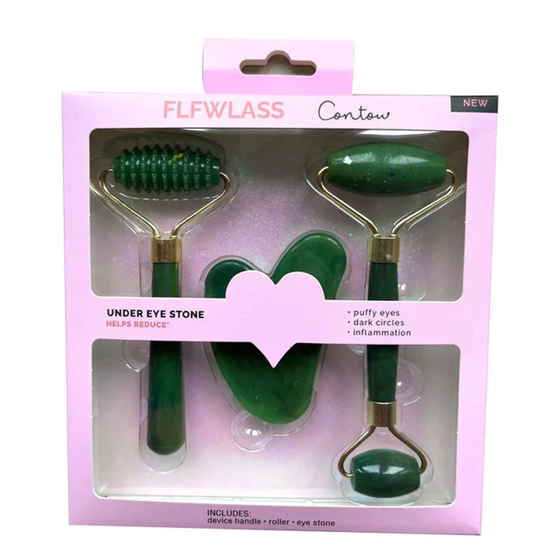3Pcs Set Resin Roller Massager for Face Body Gua Sha Face Care Roller Facial Massager Beauty Health Massage Tool Not Jade Stone