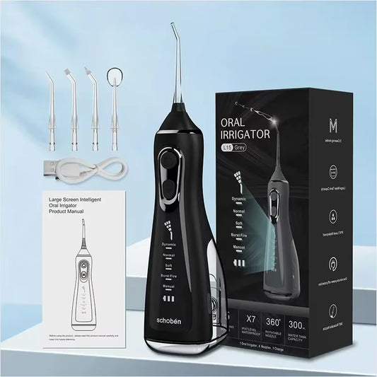 JetSmile Max – Irrigador Bucal Recargable con 5 Modos de Limpieza