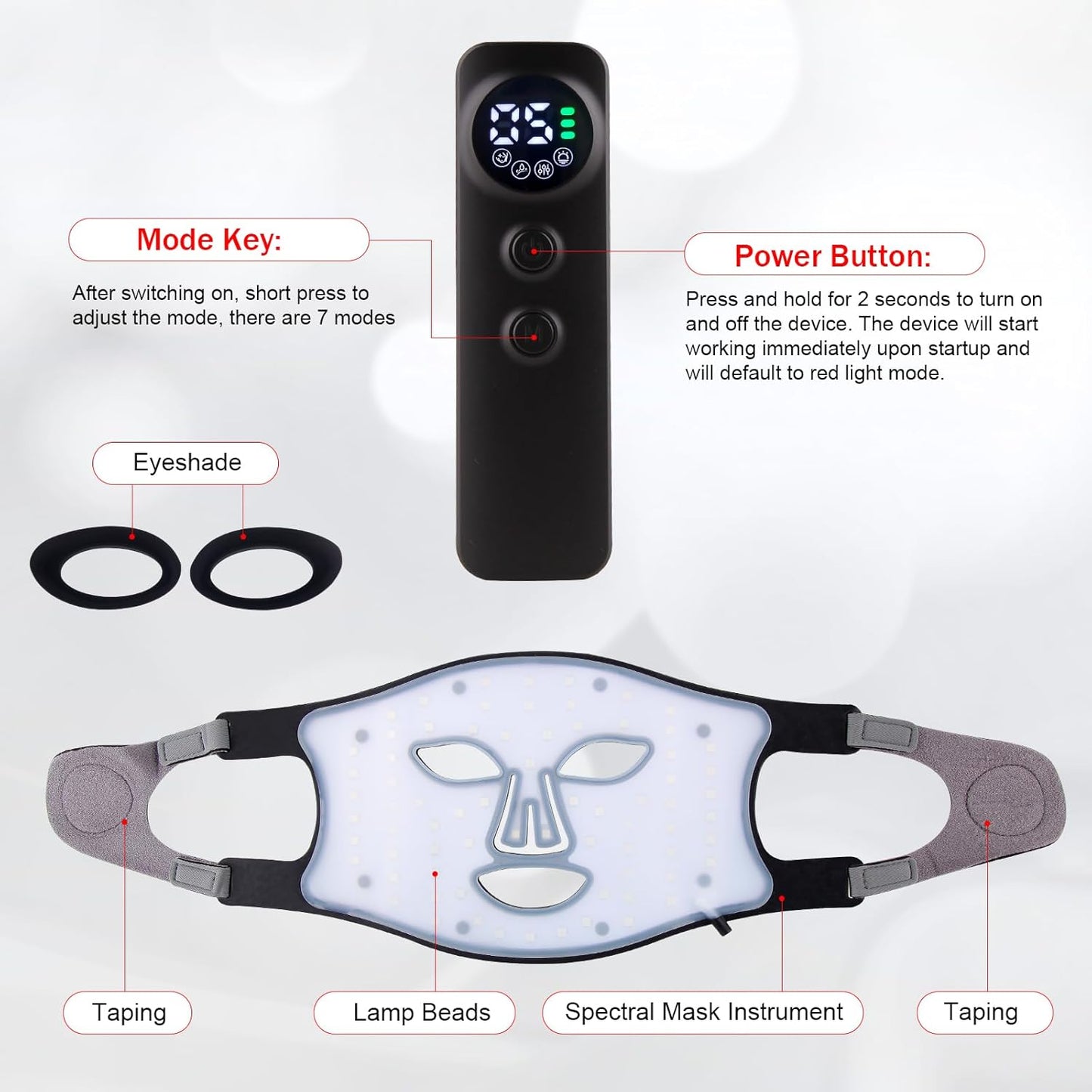 LumiSkin Pro – Máscara LED Facial 7 en 1 | Terapia de Luz Roja y Anti-Edad para el Hogar