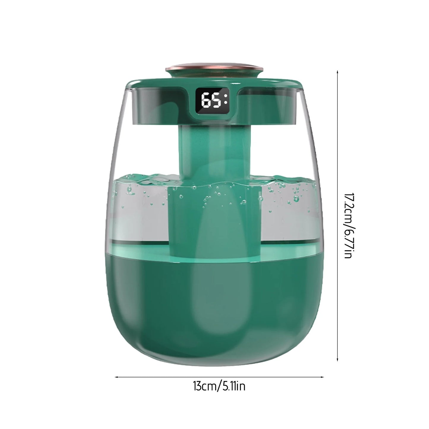 Air Purifier and Humidifier Combo, USB Humidifier with Humidity Display, Quiet Cool Mist Humidifier for Bedroom and Office Plants, Easy to Clean