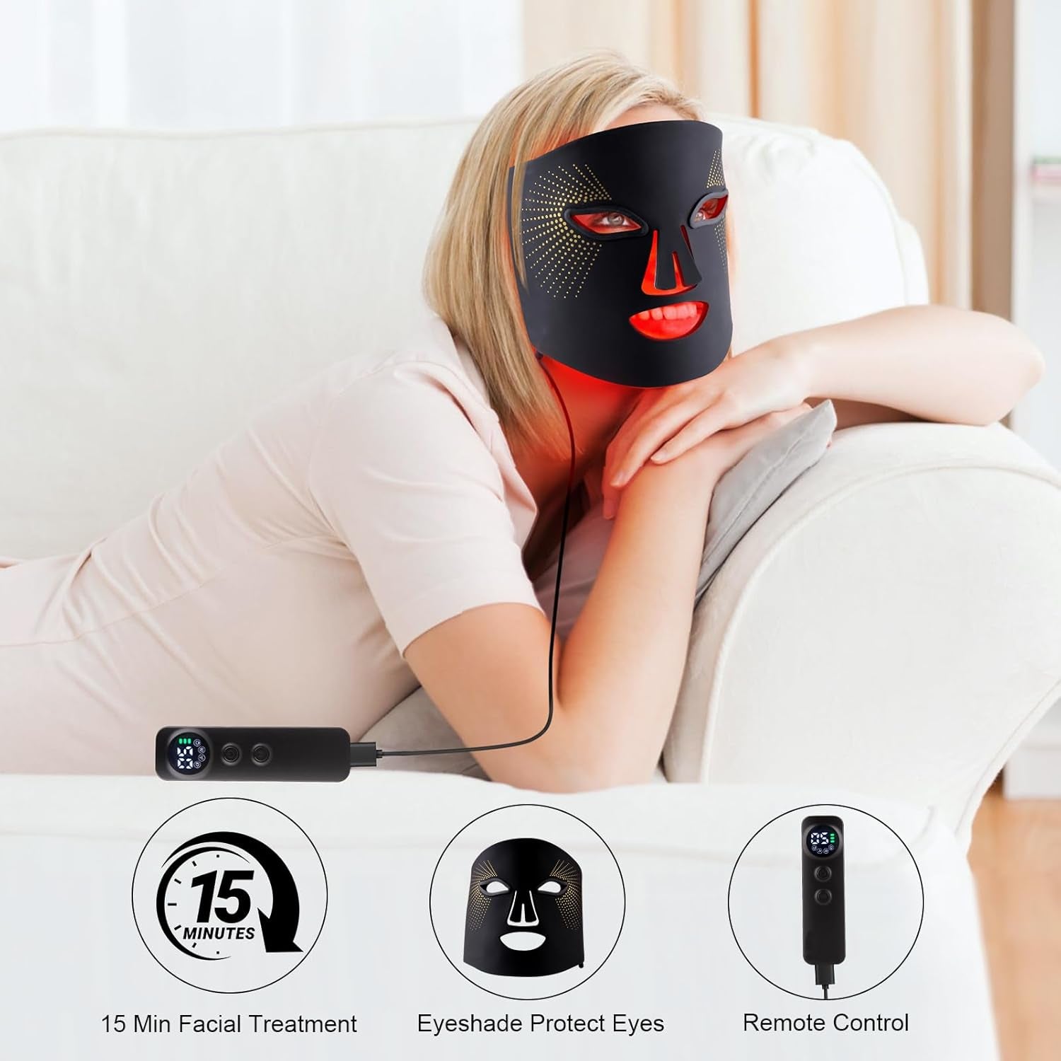 LumiSkin Pro – Máscara LED Facial 7 en 1 | Terapia de Luz Roja y Anti-Edad para el Hogar