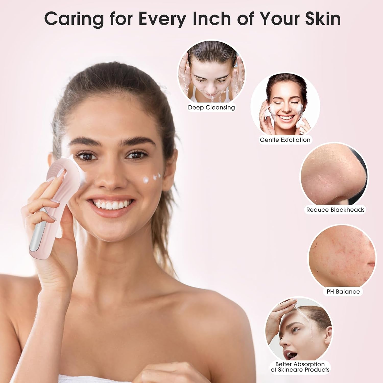 CleanPulse – Cepillo Facial Eléctrico Recargable