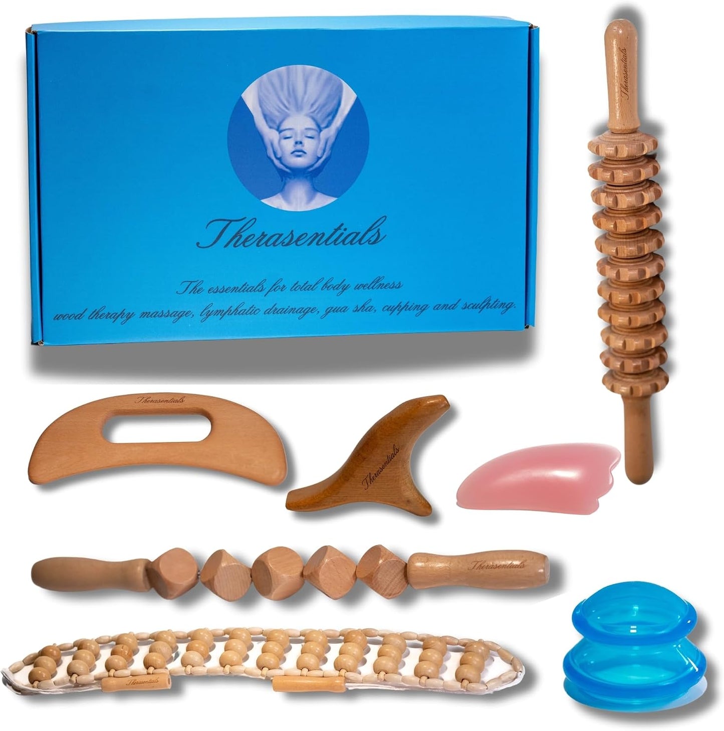 WoodSculpt  Elite – Kit de Maderoterapia 12 en 1 para Masajes Corporales