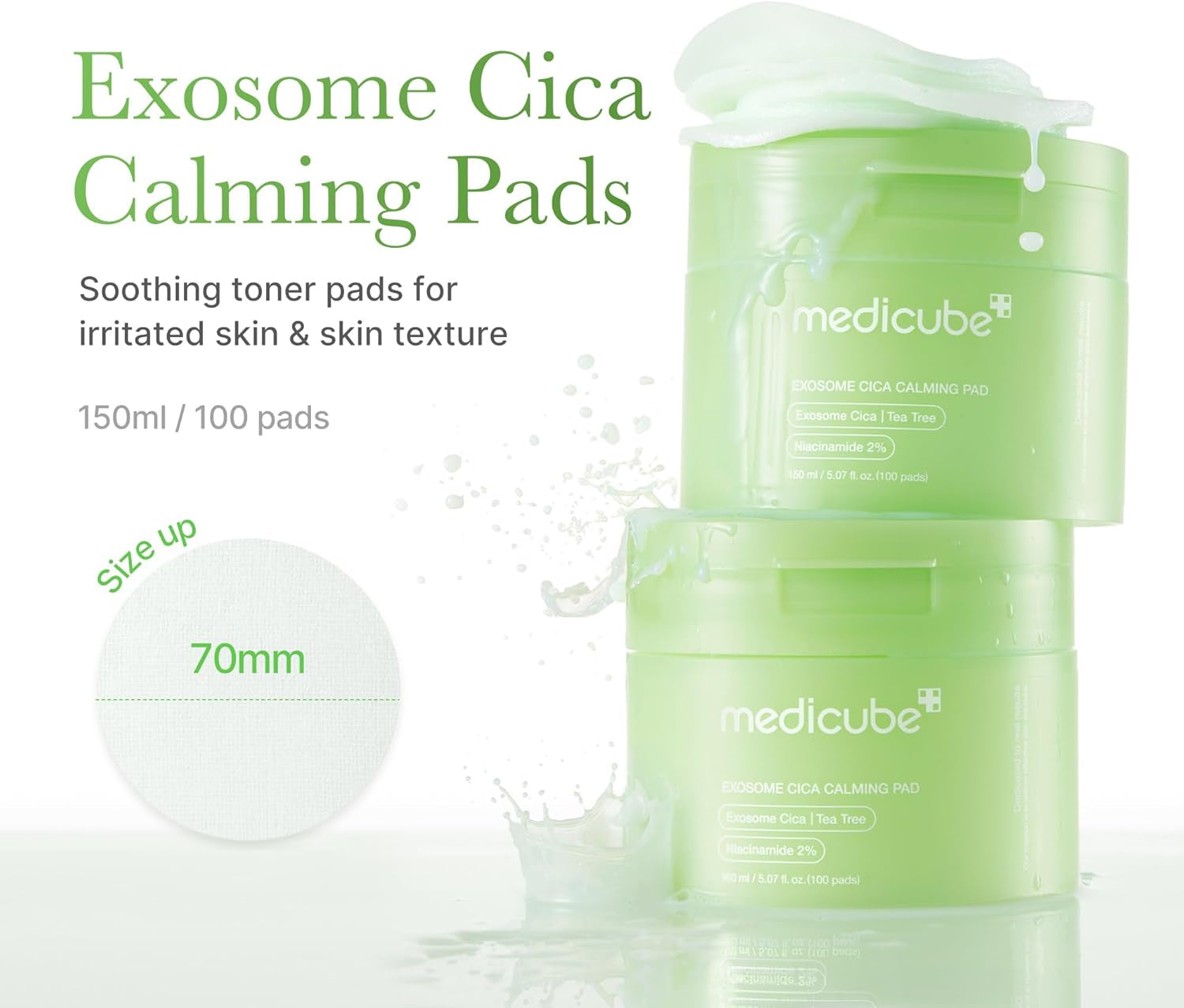Exosome CICA Tea Tree Calming Toner Pads