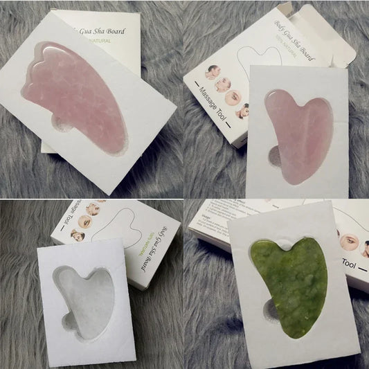 RoseGlow – Piedra Gua Sha de Cuarzo Rosa para Lifting y Cuidado Facial