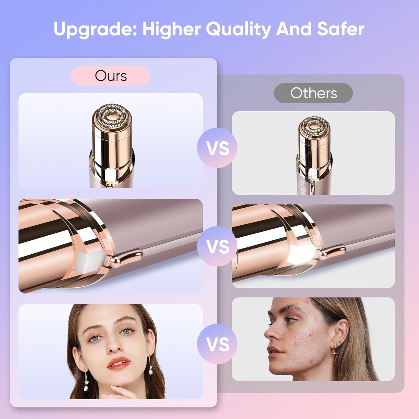 SilkGlow – Depiladora Facial Femenina sin Dolor | USB Recargable y Portátil