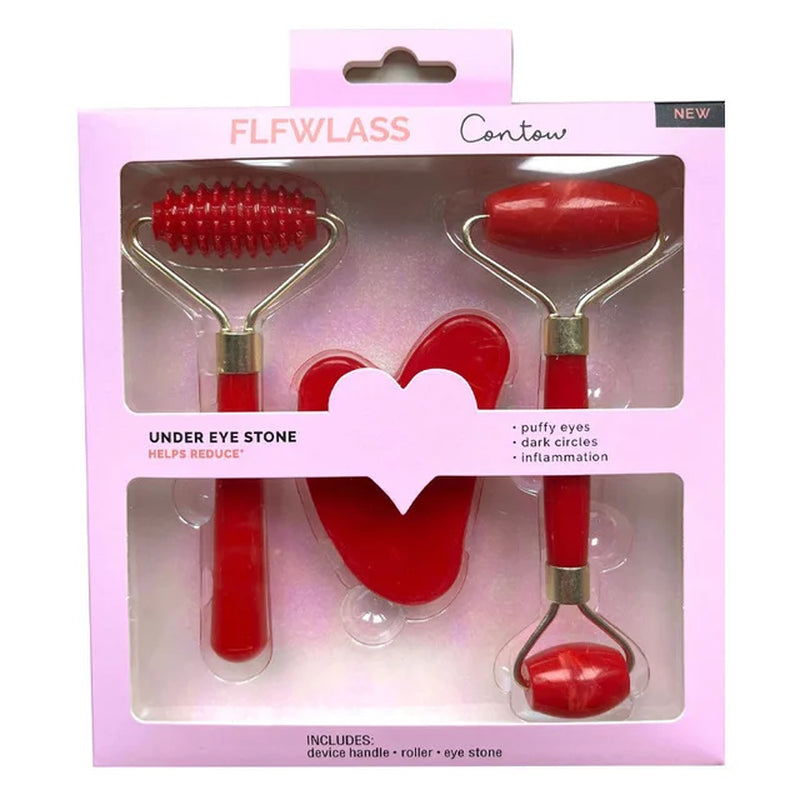 3Pcs Set Resin Roller Massager for Face Body Gua Sha Face Care Roller Facial Massager Beauty Health Massage Tool Not Jade Stone